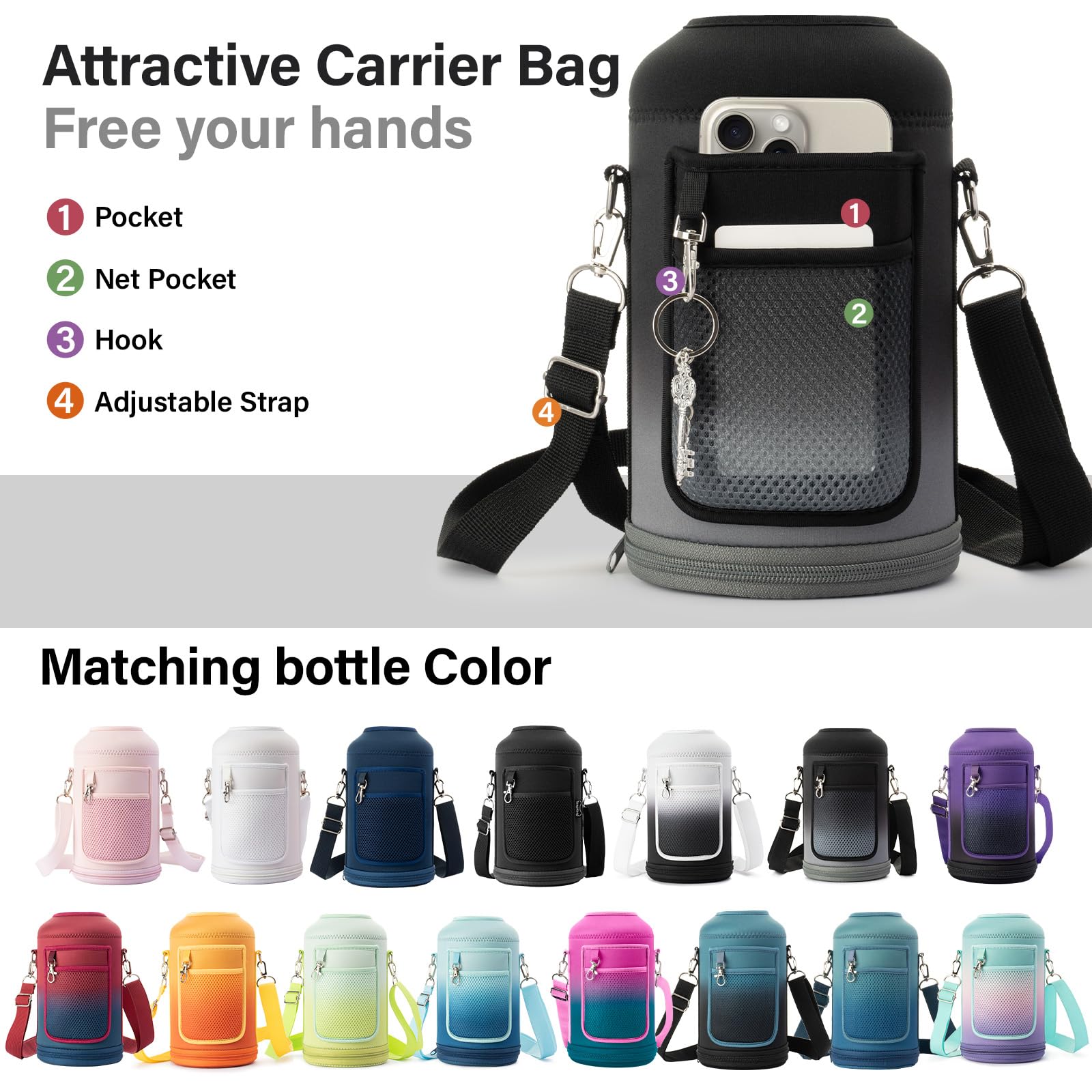 DYSANKY bottle-wide mouth design simplifies cleaning and ice addition.