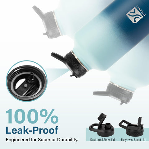 DYSANKY insulated bottle wide mouth simplifies adding ice and cleaning