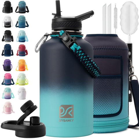 DYSANKY insulated bottle 64oz keeps drinks cool on hikes