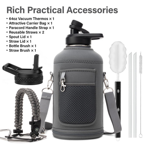 DYSANKY bottle carrier bag combines style with convenient storage for keys and phone.