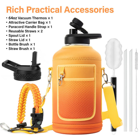 DYSANKY water bottle with carrier bag and strap for easy carry on hikes.
