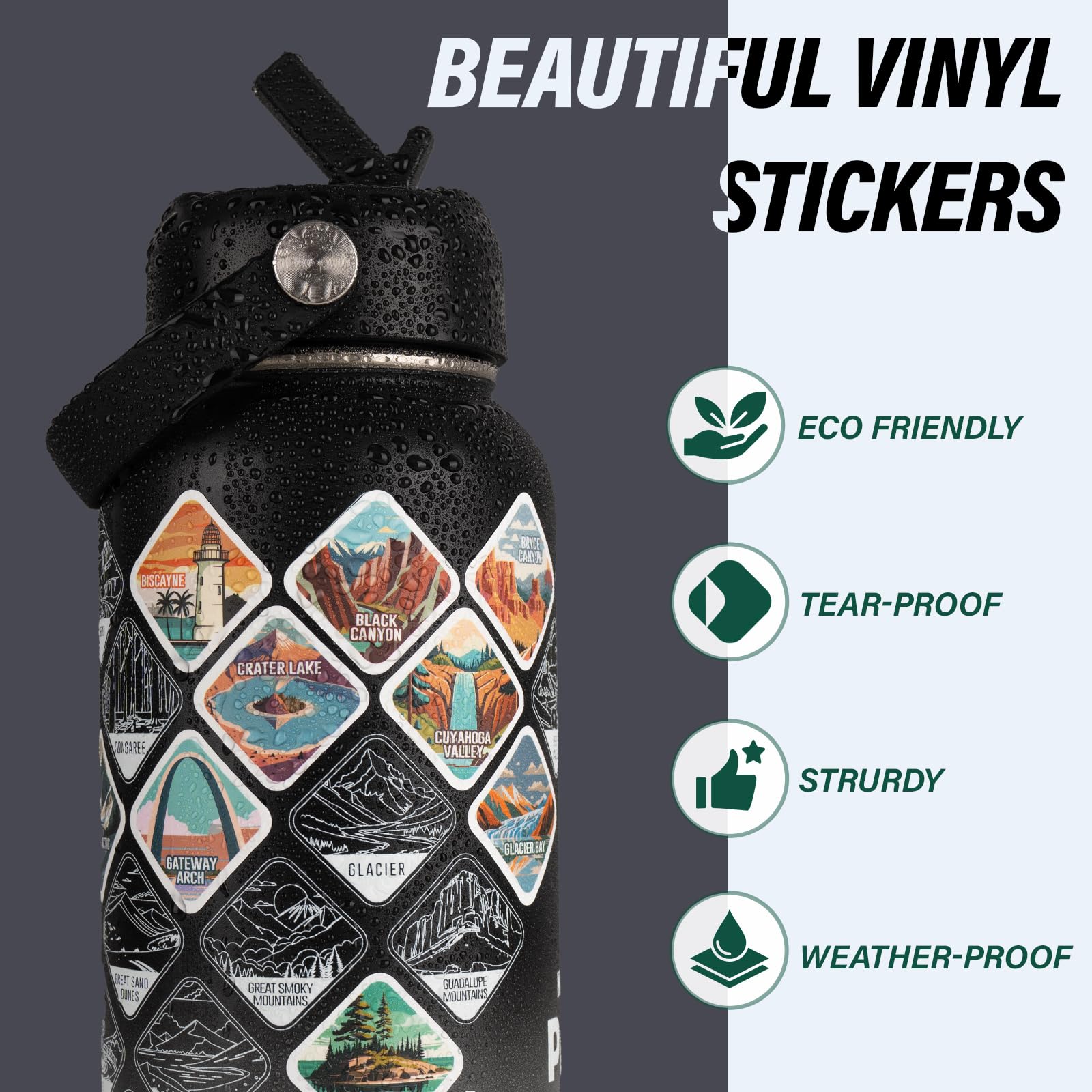 DYSANKY leak-proof lids with direct drink and straw options.