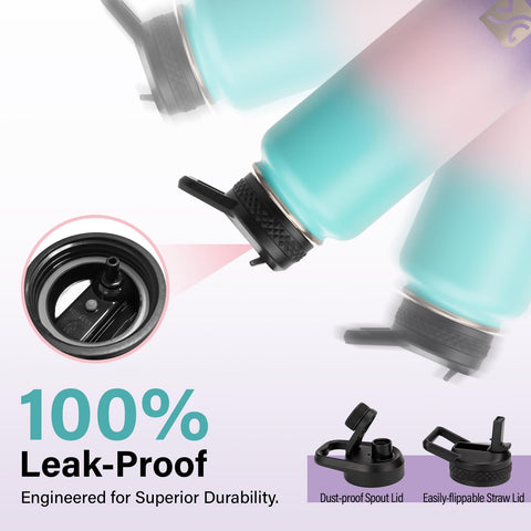 DYSANKY wide-mouth bottle design enables ice cubes and easy cleaning.