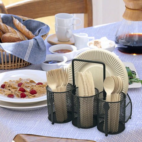 DysanVica Stand-up caddy allows easy-access at parties and buffets.
