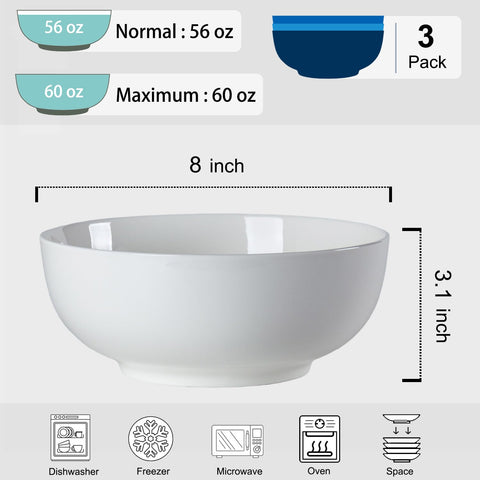 Dyware 8-inch pho bowl with sleek design ideal for elegant table presentation.