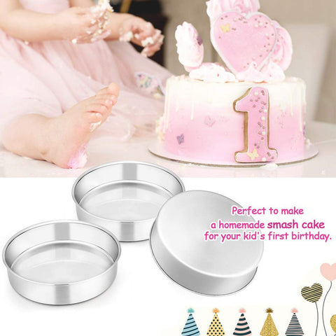 E-far multipurpose 6 inch pan set suitable for cakes and quiche.