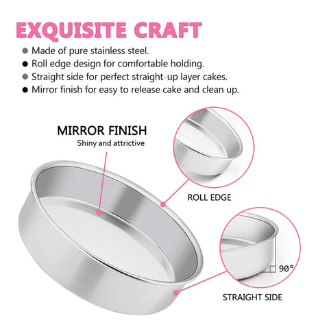 E-far pan featuring rolled edge for comfortable handling during use.