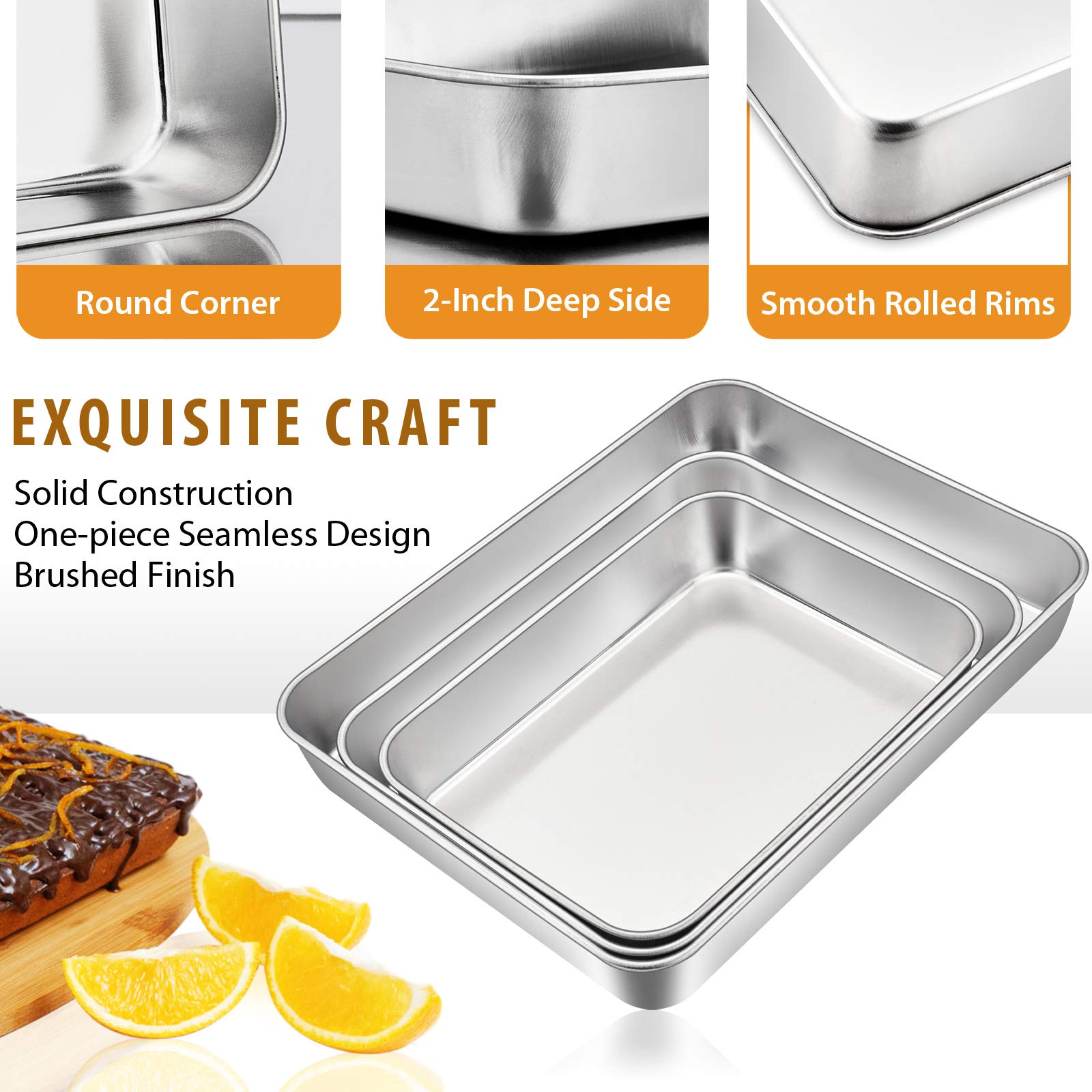 E-far baking pans set small perfect for cookies and small casseroles