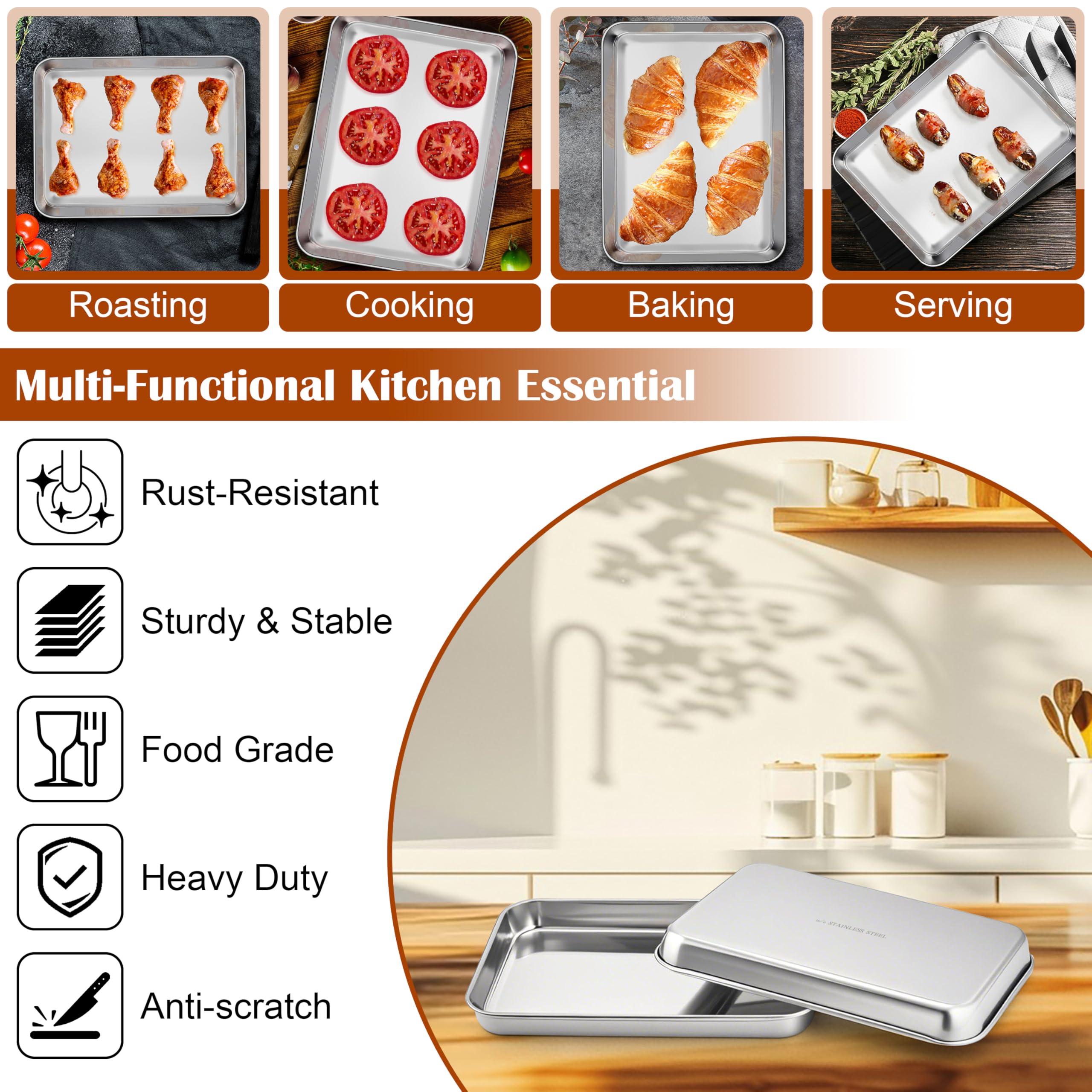 E-far compact set fits toaster ovens for daily use.