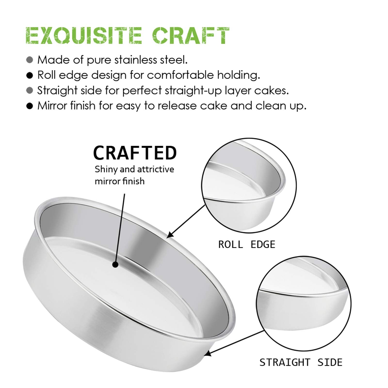 E-far heavy-gauge stainless steel pan highlights sturdy construction