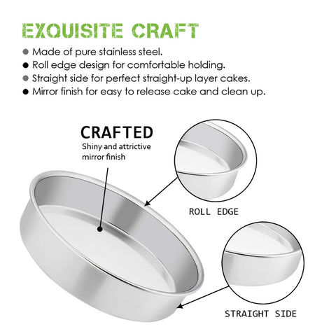 E-far heavy-gauge stainless steel pan highlights sturdy construction