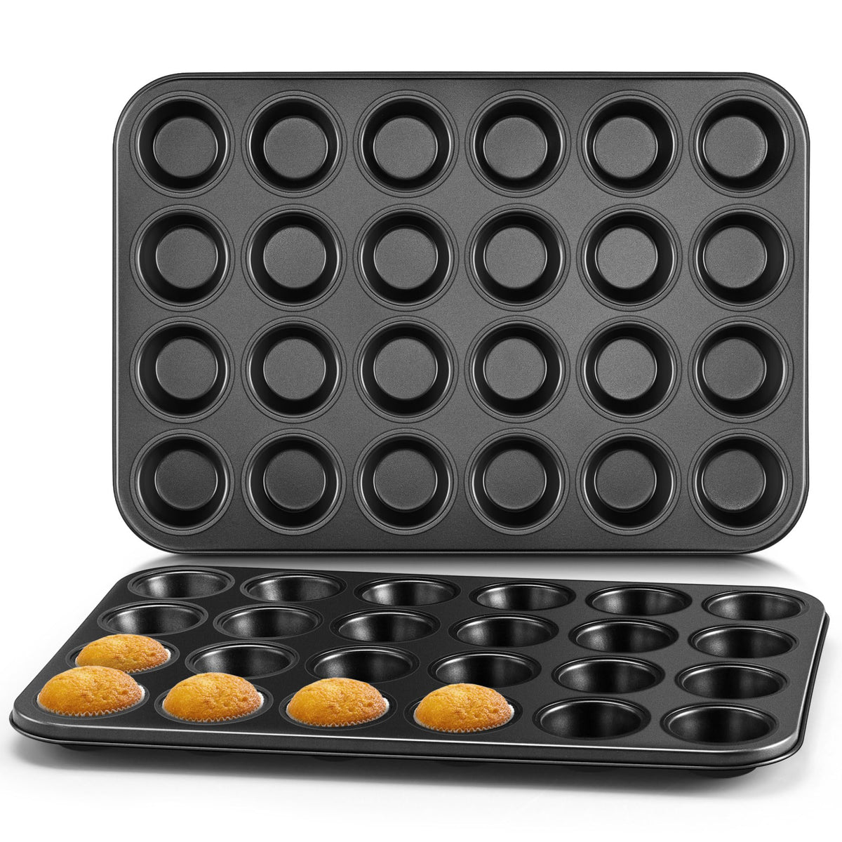 E-far mini muffin pan top view for batch baking