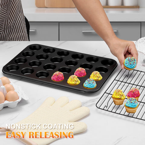 E-far mini muffin pan for bite-sized muffins and snacks