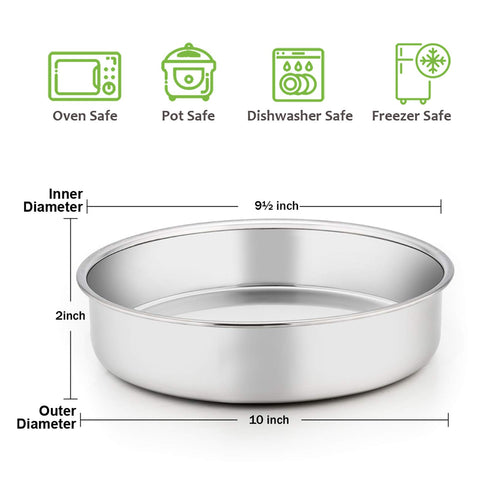 E-far mirror-finish cake pans close-up showing smooth release