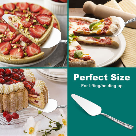 E-far pie server lifting a slice cleanly from cake or pizza.