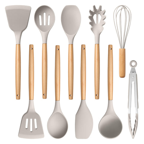 E-far silicone utensils spatula for nonstick cookware, smooth release and easy cleanup.