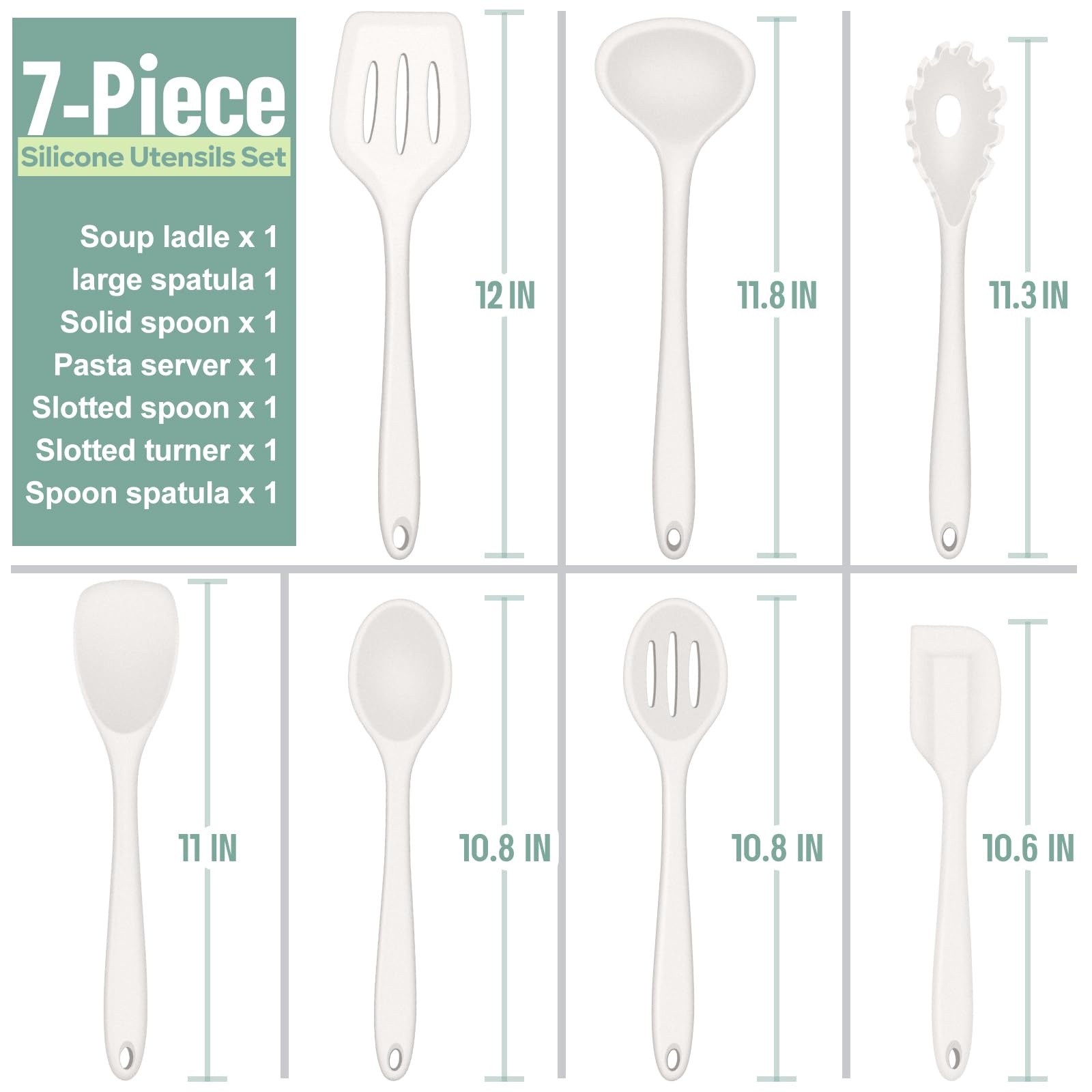 E-far solid spoon in white with a durable head