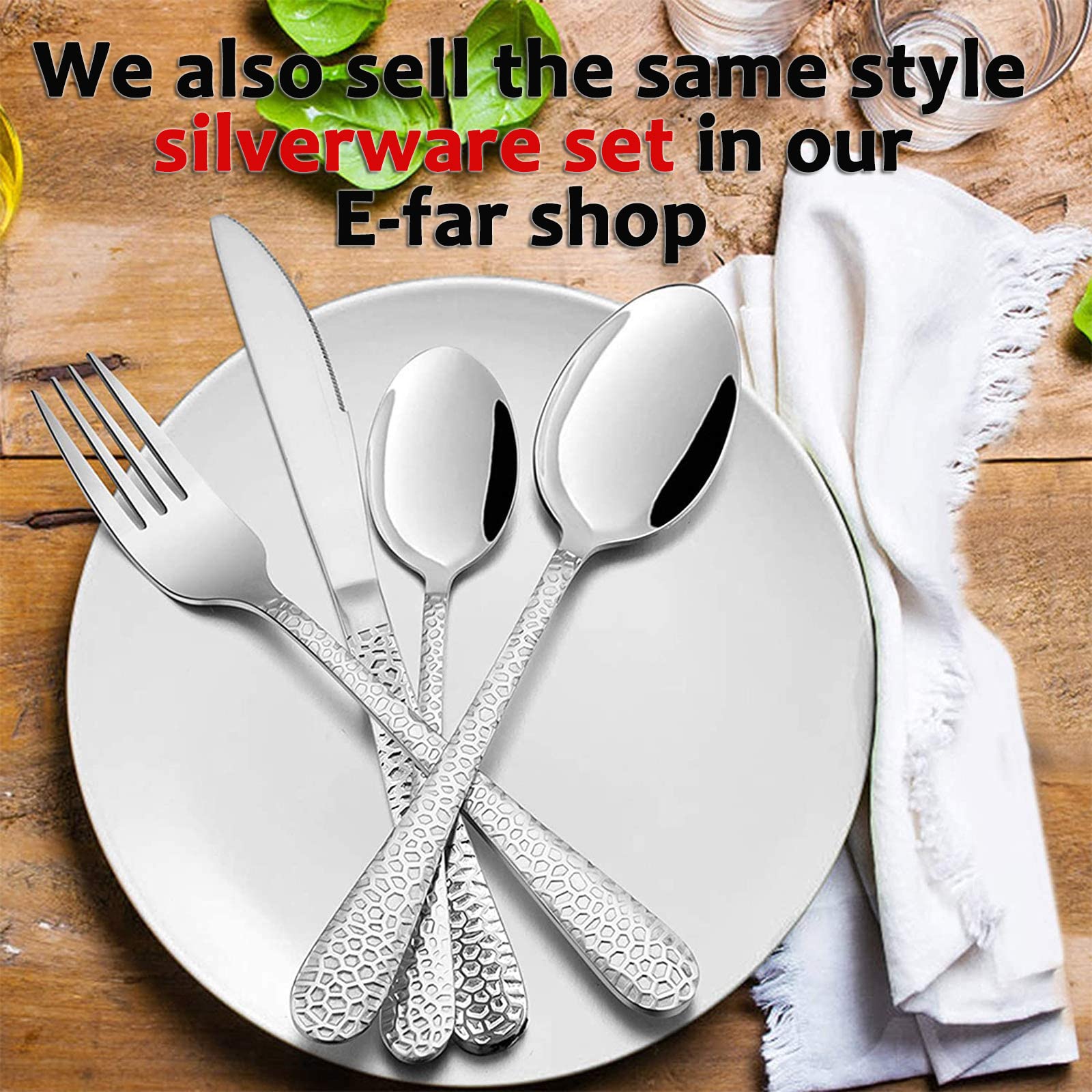 E-far versatile dining spoons suitable for home, gatherings, or light service.