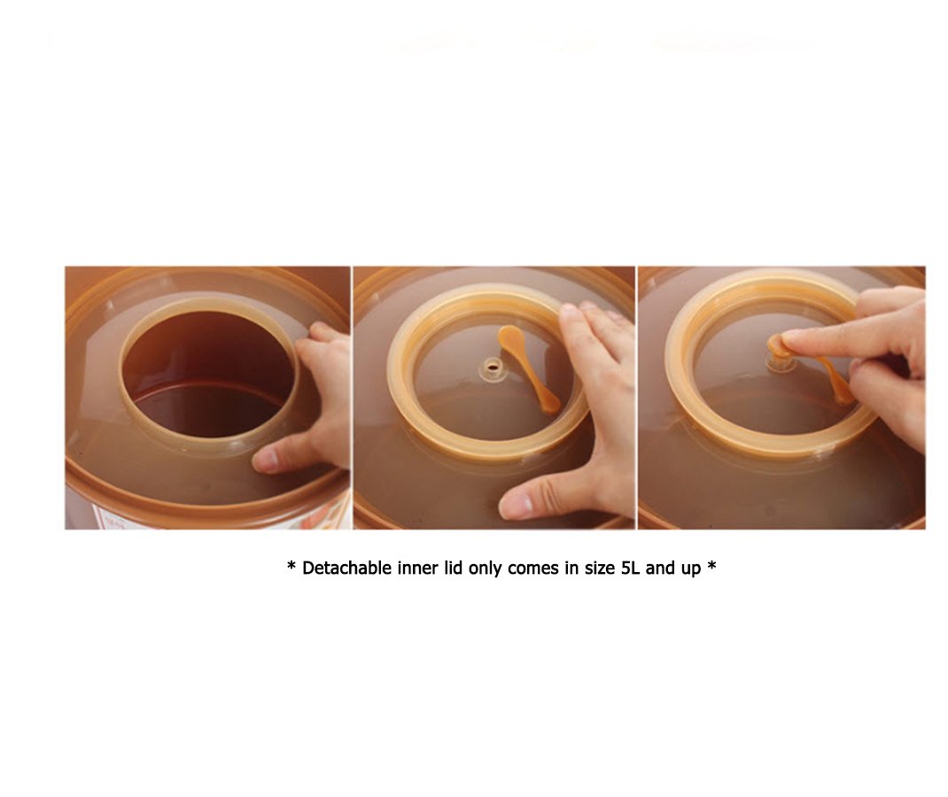 e-jen double lids seal odors and keep kitchen fresh.