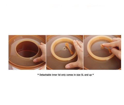 e-jen double lids seal odors and keep kitchen fresh.
