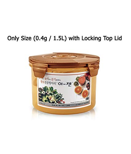 e-jen inner vacuum lid reduces air exposure for consistent results.