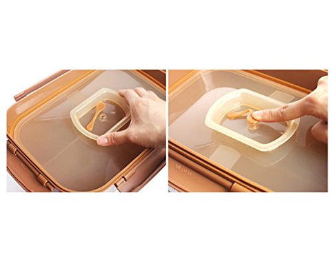 e-jen Inner vacuum lid for fermentation keeps air out and preserves flavors.