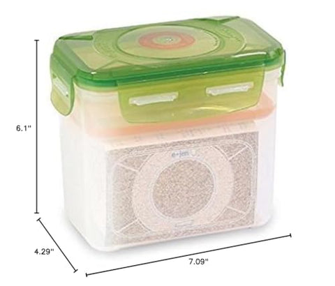 e-jen Premium Kimchi Container in earthenware green with sturdy, safe materials.
