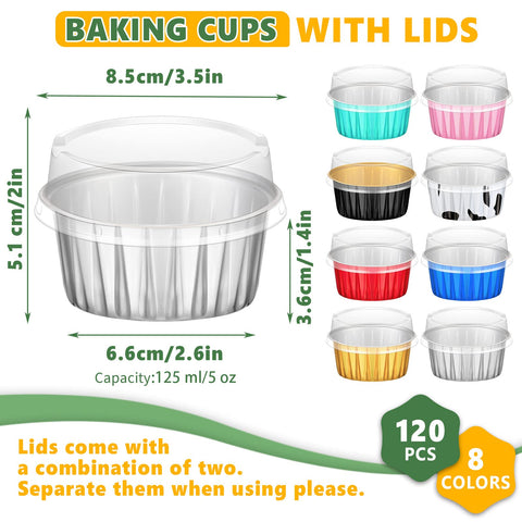 Eaasty red cupcake cups with lids for colorful, mess-free dessert presentation.