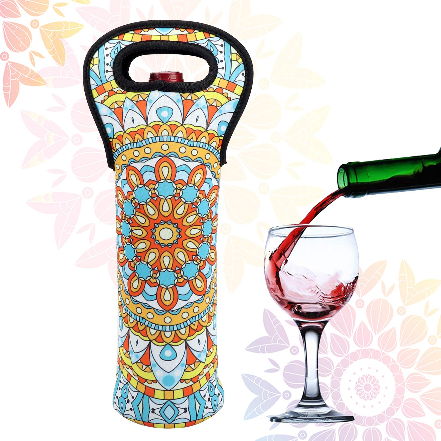 Eacolle wine tote sleeve provides sturdy protection to prevent bottle clank during transport