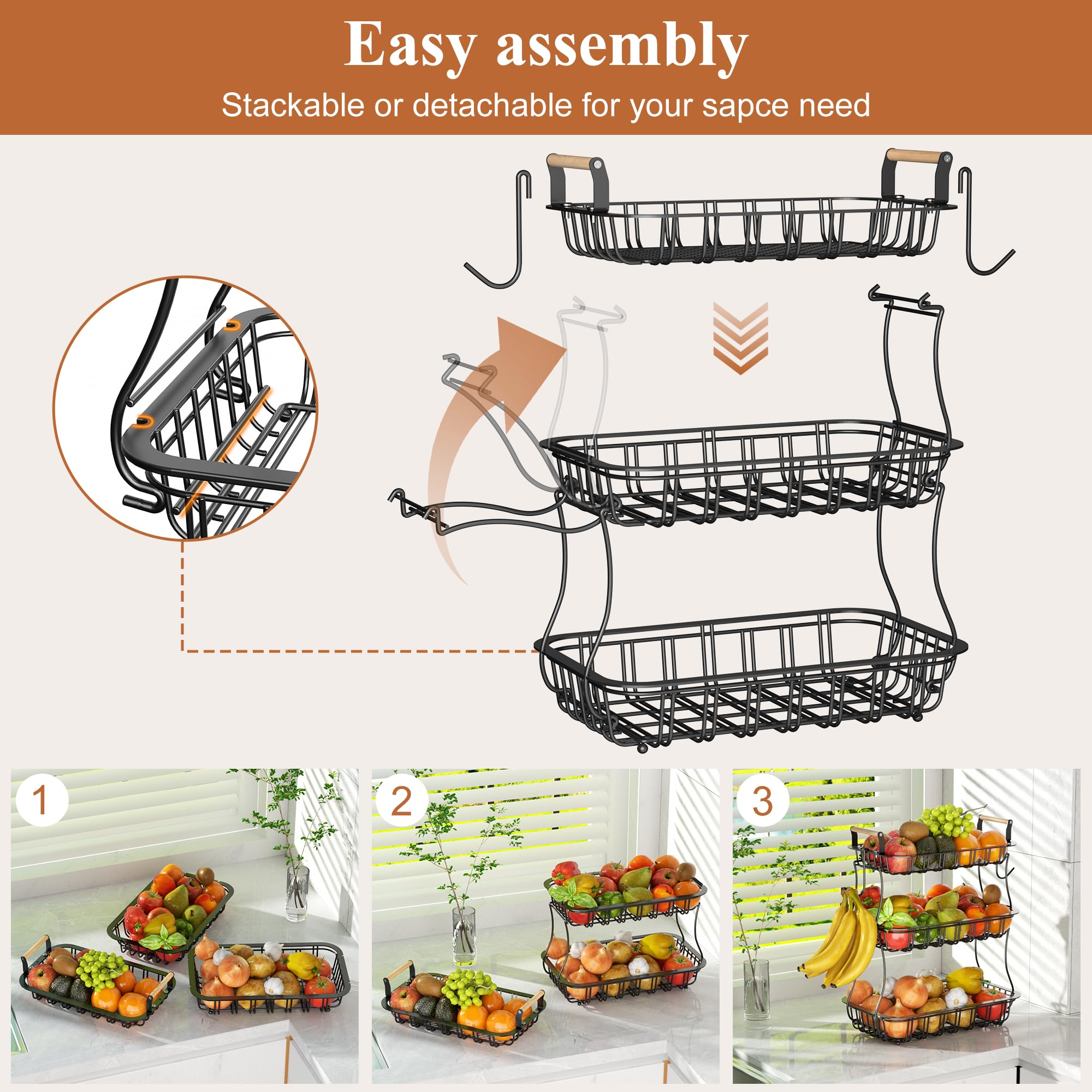 EACONPT detachable stackable design adapts to your space and needs