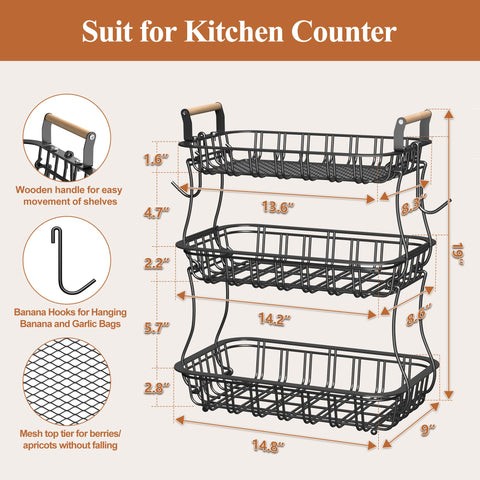 EACONPT sturdy double-wire construction minimizes wobble on counters