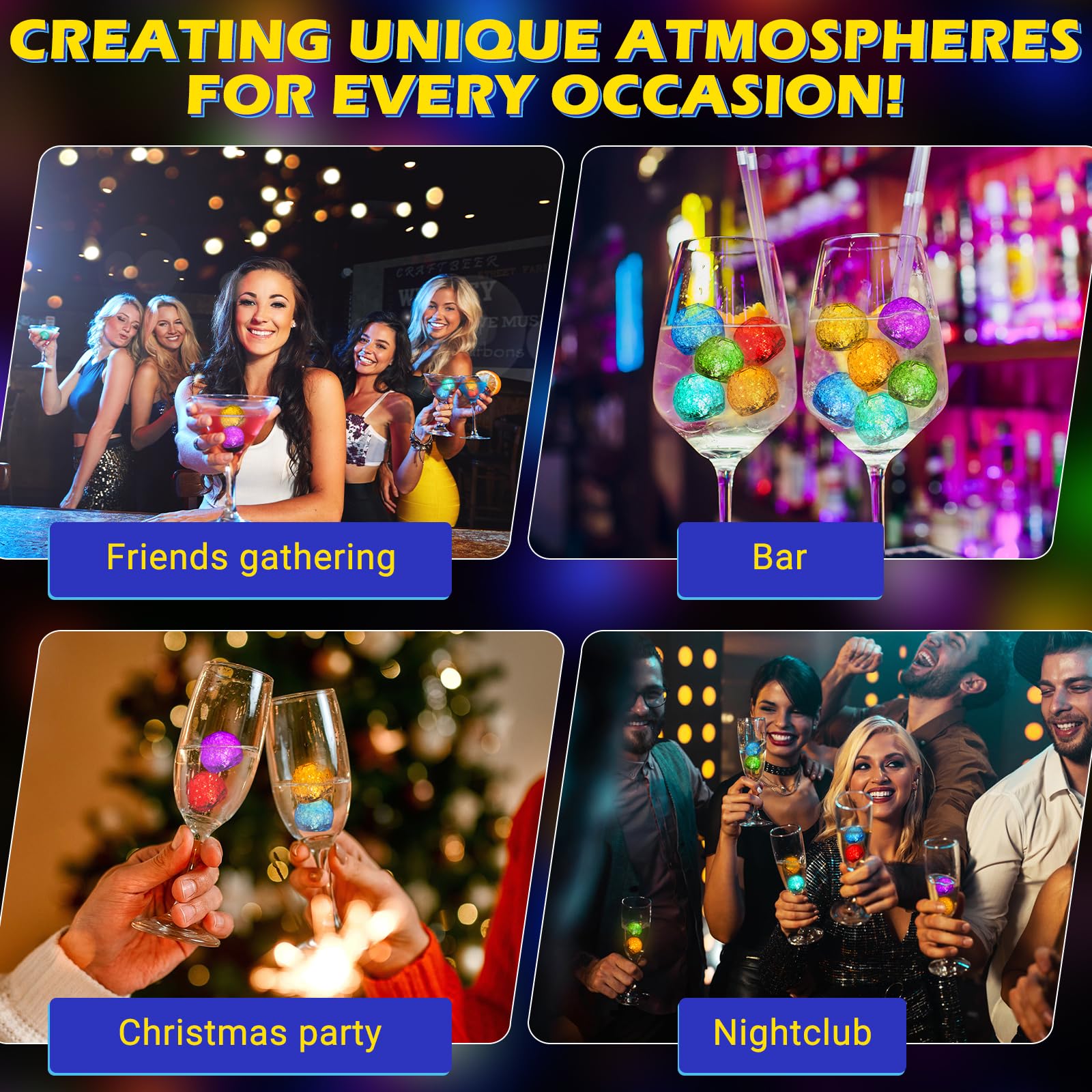 EAFIFRWAP glow cubes for clubs and bars add visual excitement.