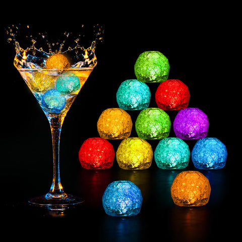 EAFIFRWAP Light Up Ice Cubes illuminate drinks, boosting party ambiance.