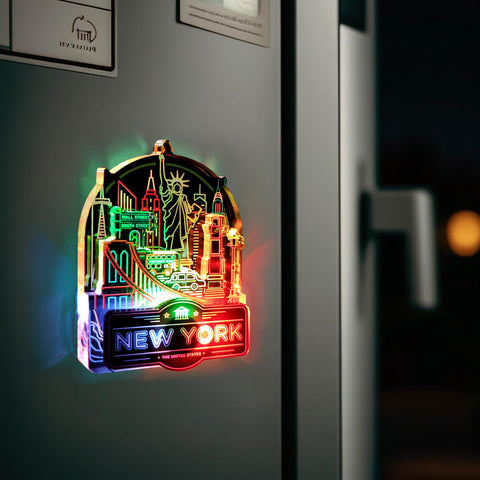 EagleBuddy New York Fridge Magnet can be magnet or stand displayed for flexible placement.