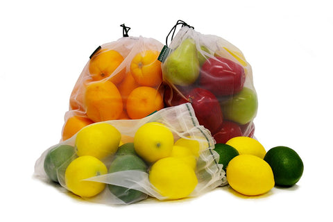 Transparent Earthwise bag organizing pantry items with clear visibility.