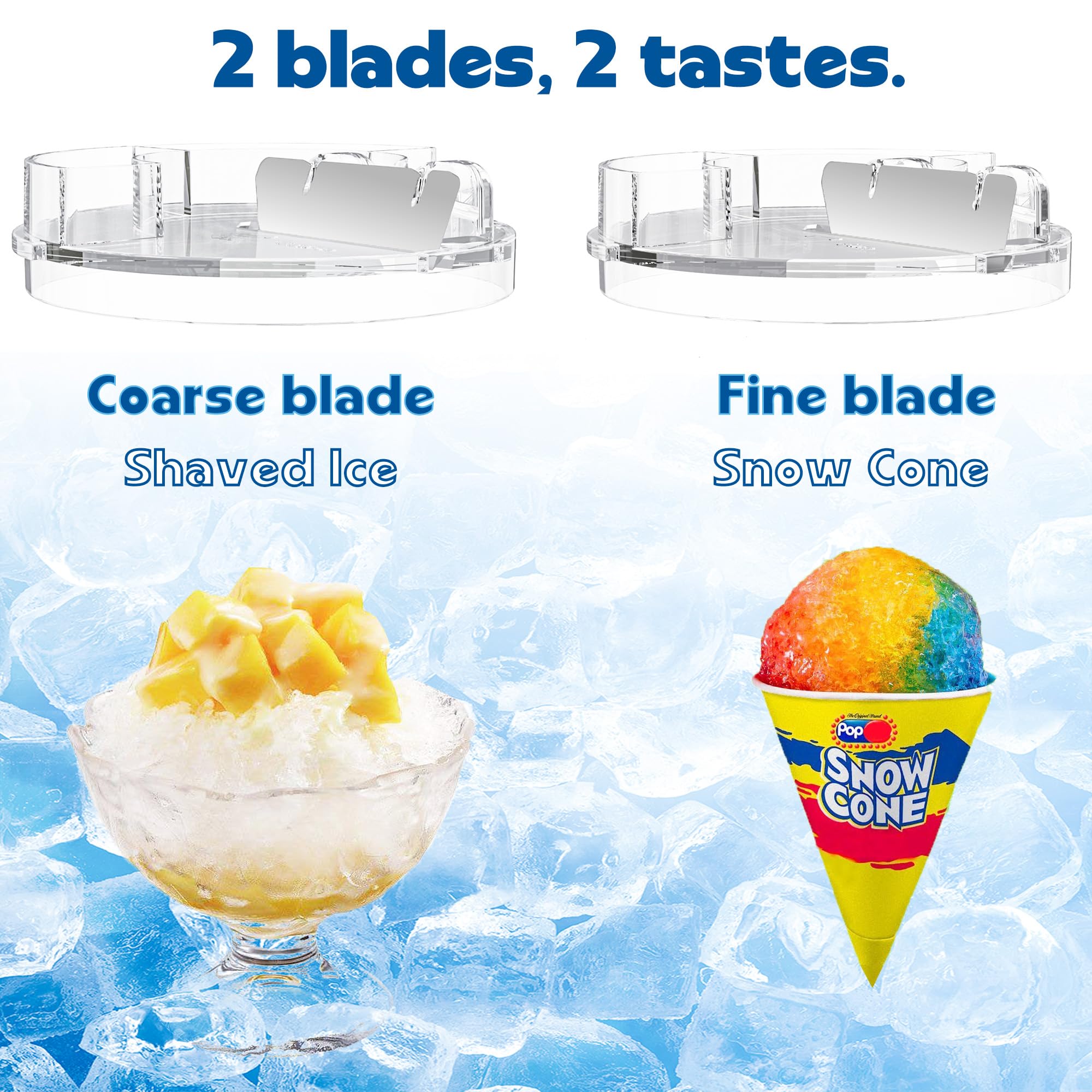 Eight ice molds from Eascandy provide generous portions for family snow cones.