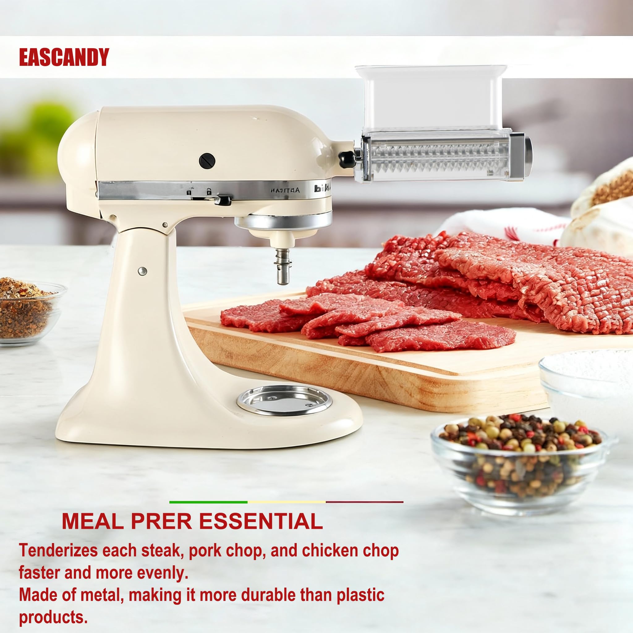 Eascandy transparent cover lets you watch tenderizing in action.