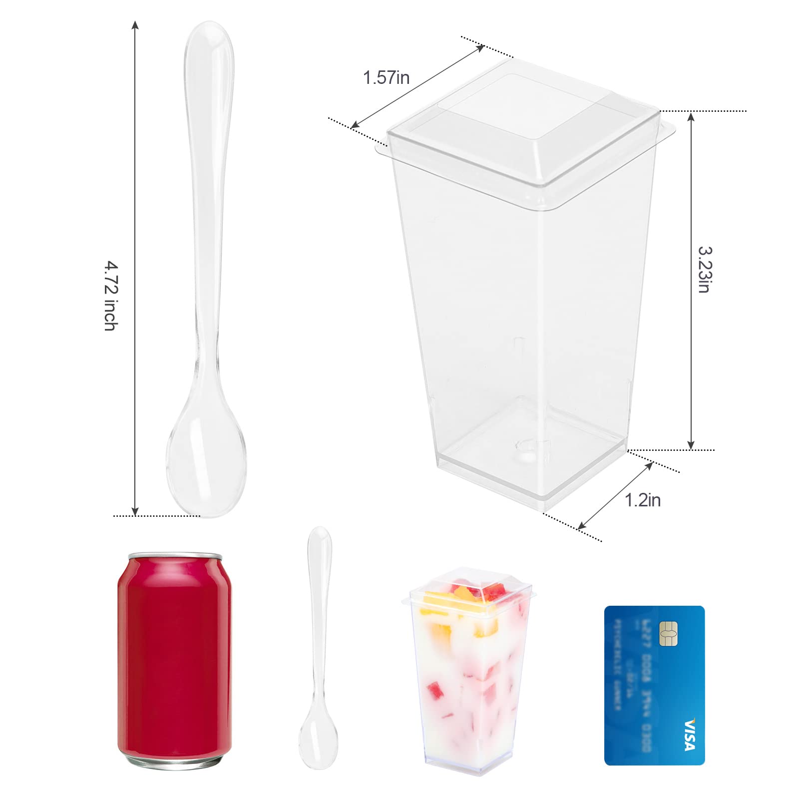 EASERCY clear dessert shooter cups showcase layered treats beautifully