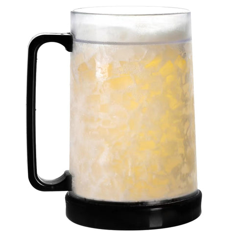 EASICOZI double-wall gel freezer mug, clear 16oz keeps beverages icy and refreshing