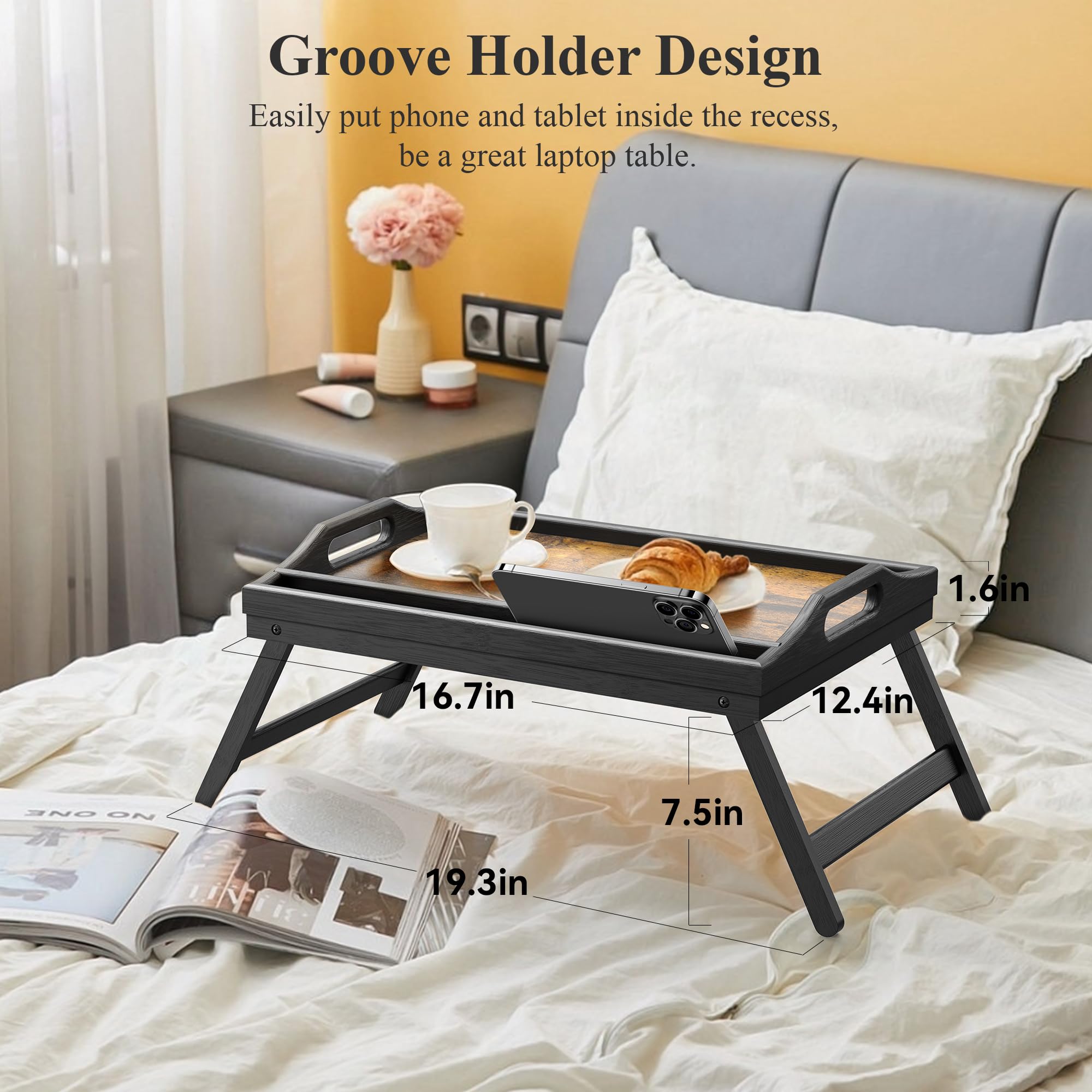 Easoger multi-use bed tray suitable for sofa, hospital stays, or desk work.