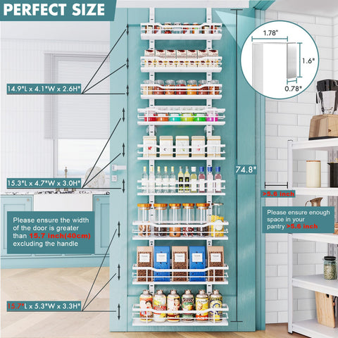 Adjustable baskets on the Eastherry pantry organizer for customizable shelving