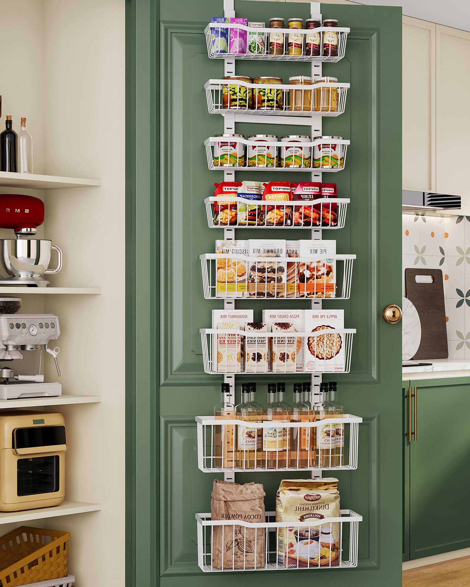 Eastherry over-the-door organizer basket closeup showing sturdy construction for easy pantry storage.