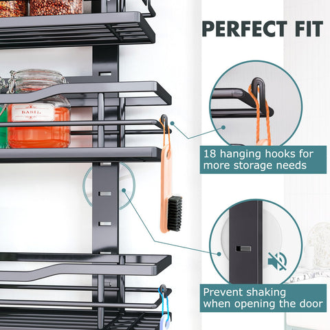 Eastherry over-door setup showing quick, drill-free installation over a pantry door.