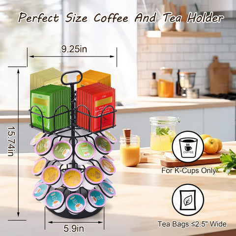 Eastsign compact carousel saves counter space on your kitchen counter.