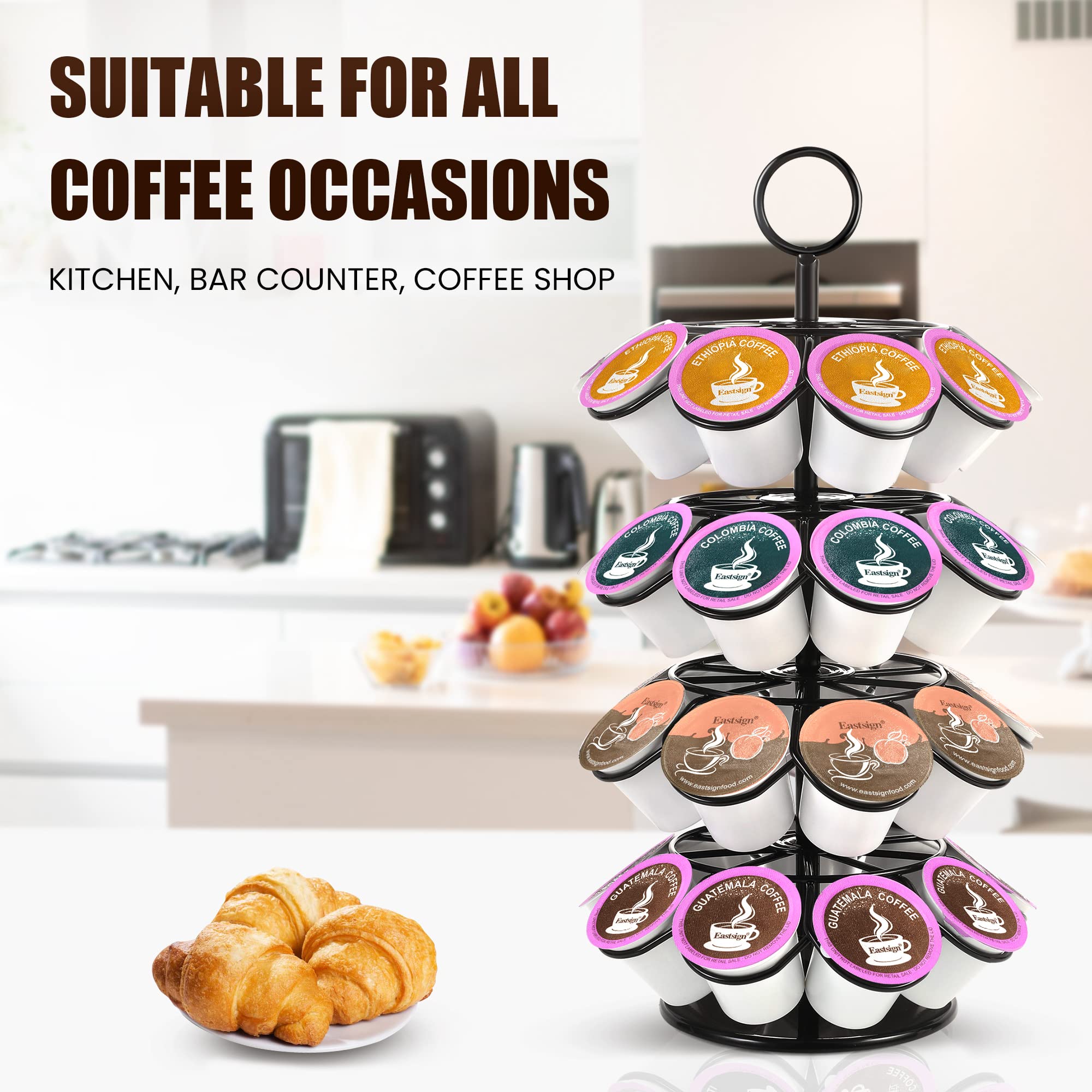 Eastsign dimensions 14 inches tall and 5 inches base for countertop use