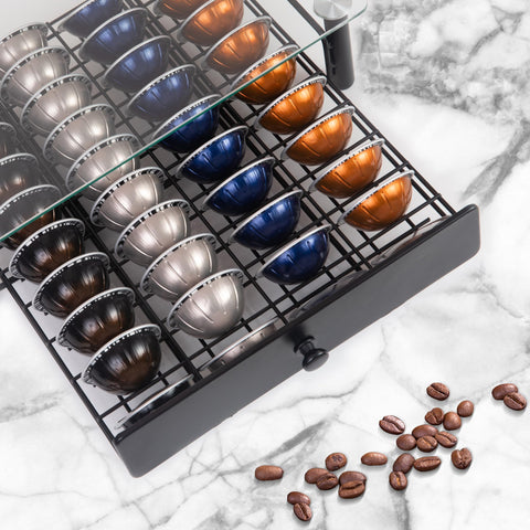 Eastsign durable tempered-glass drawer resists scratches for long-lasting coffee station organization.