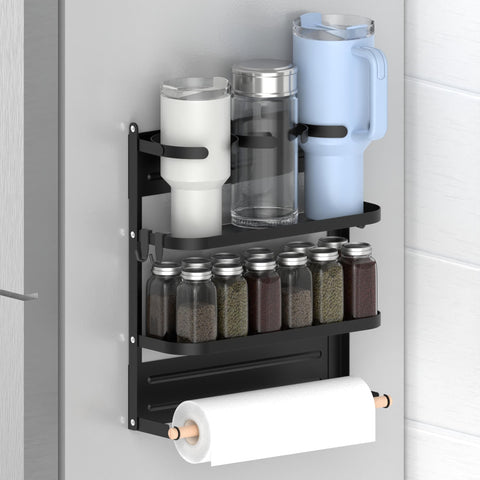 Easttowest 3-in-1 foldable magnetic cup storage keeps Stanley tumblers secure and organized.