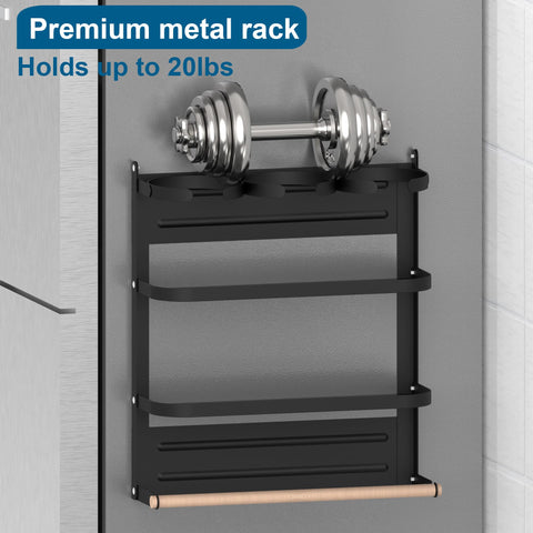 Easttowest magnetic strips hold up to 30 lbs without slipping.