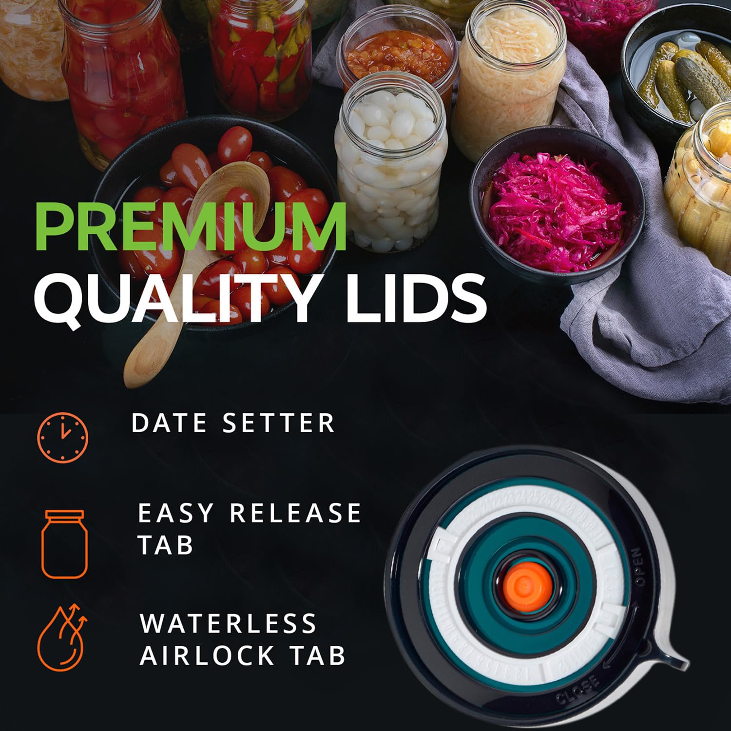 Easy Fermenter date setter on lid tracks batch start times
