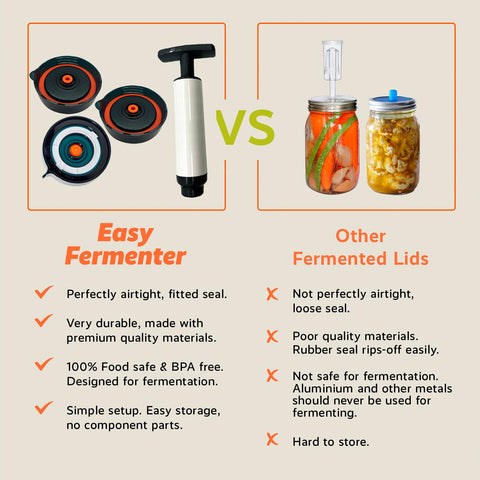Easy Fermenter pickle sauerkraut setup with versatile jars for ferments